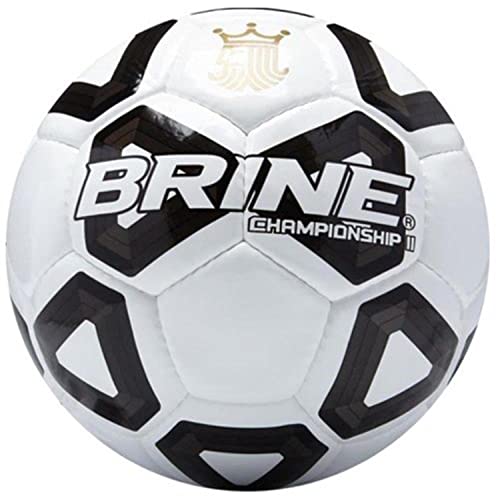 Brine Championship II Soccer Ball Size 5-White/Bla - Image 1