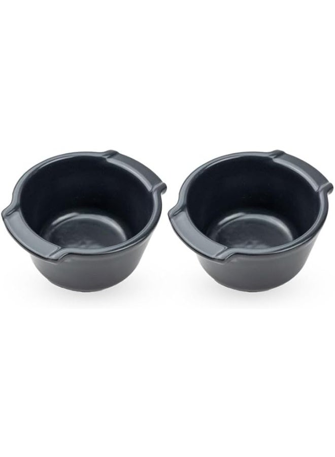 Peugeot Ramekin Appolia Duo 61876 Set of 2 Casserole Dishes Ceramic Slate 11 cm - Image 1