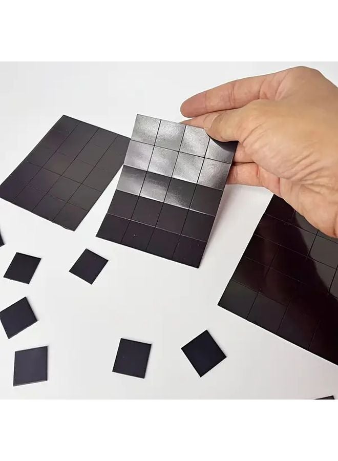60 Pcs Magnetic Blocks Self Adhesive Flexible Magnets for Crafts Whiteboards Refrigerators - Image 1