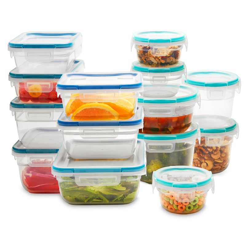 Snapware Total Solutions (14-Pack, Mixed Sizes) Plastic Food Storage Containers Set, Airtight & Leakproof Locking BPA-Free Lids, Freezer Dishwasher Microwave Safe - Image 1