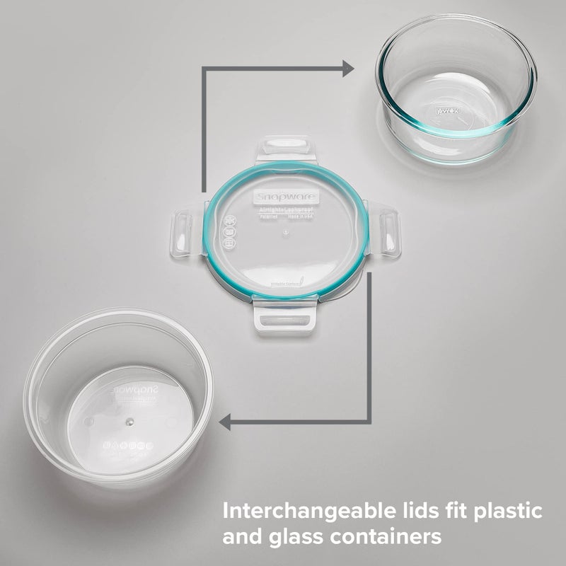 Snapware Total Solutions (14-Pack, Mixed Sizes) Plastic Food Storage Containers Set, Airtight & Leakproof Locking BPA-Free Lids, Freezer Dishwasher Microwave Safe - Image 5