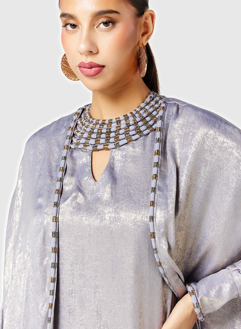Threadz by Ajooni Metallic Trim Dress