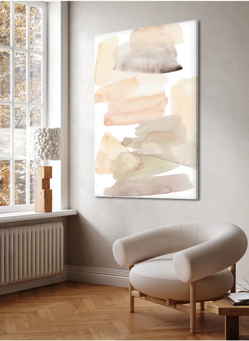 LOWHA Canvas Wall Art Stretched Over Wooden Frame with Abstract Painting