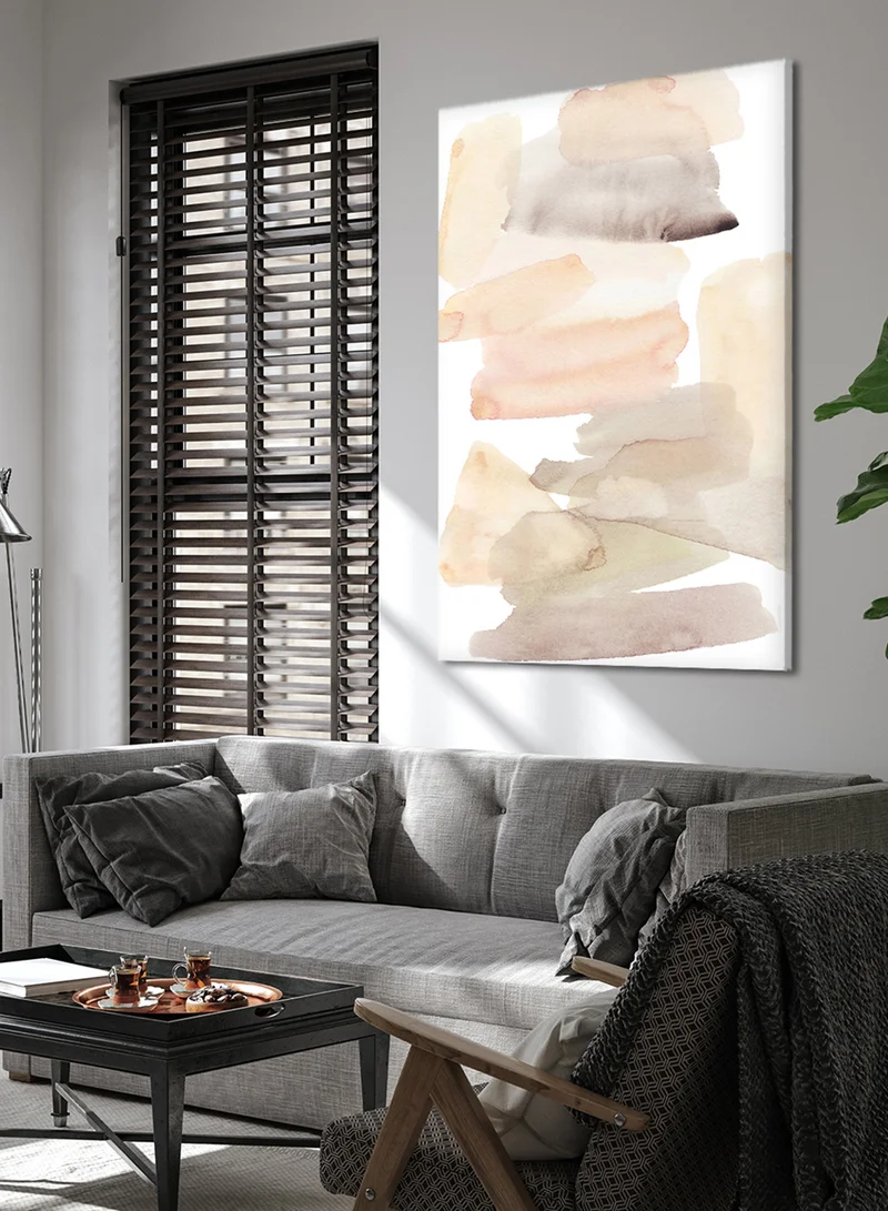 LOWHA Canvas Wall Art Stretched Over Wooden Frame with Abstract Painting