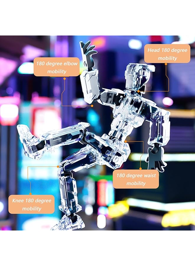 كاست ويف لعبة روبوت متحركة متعددة المفاصل T13 مطبوعة ثلاثية الأبعاد من Titan 13، قابلة للتحصيل باللون الأبيض، مناسبة لهواة الألعاب - Image 4