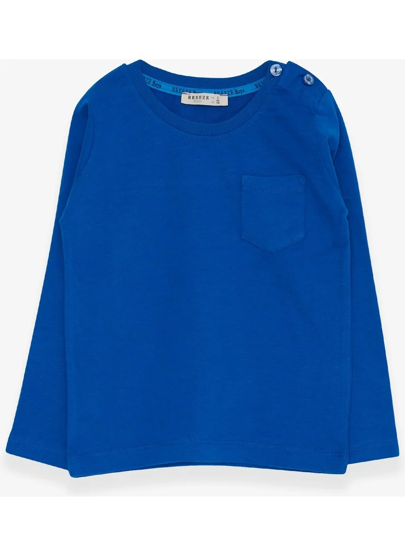 Breeze Baby Boy Long Sleeve T-Shirt with Pocket Sax (9 Months-3 Years)