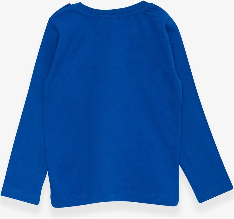 Breeze Baby Boy Long Sleeve T-Shirt with Pocket Sax (9 Months-3 Years)  - Image 2