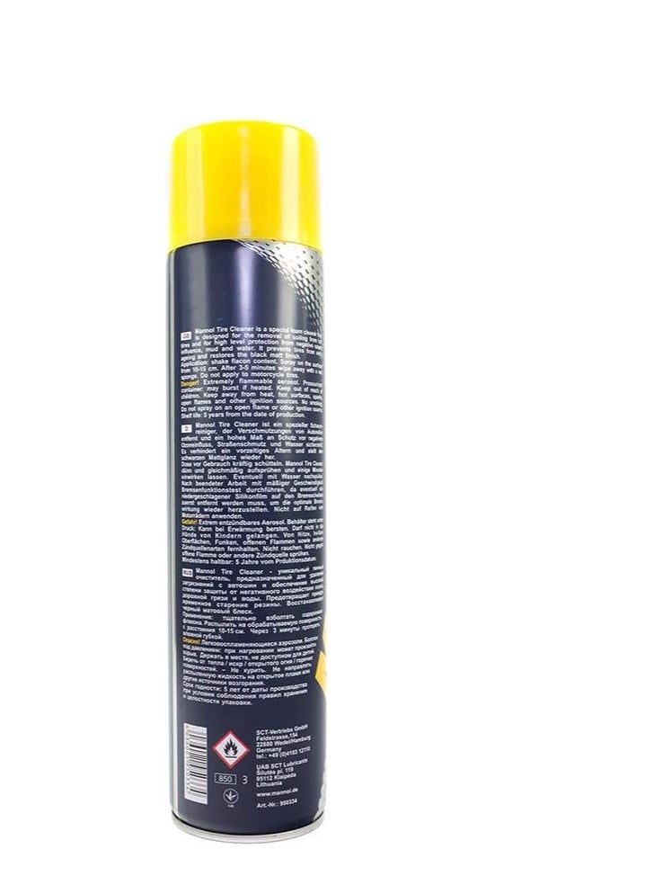 MANNOL مانول 9673 - بخاخ تنظيف وتلميع الإطارات الألماني الفاخر - 650 مل  - Image 2