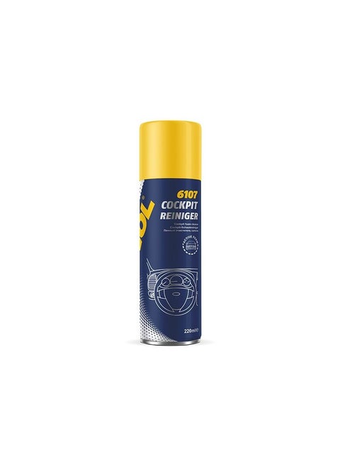 6107 Cockpit Reiniger Dashboard  Foam Cleaner And And Protector With New Car Fragrance  (220ML)