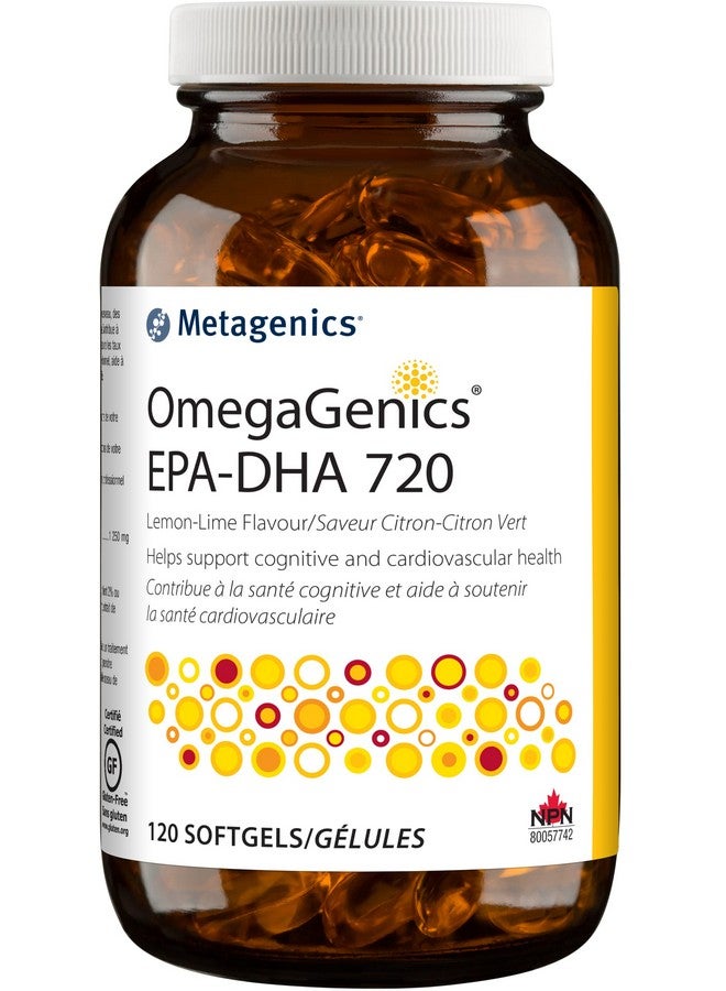 Metagenics أوميغاجينيكس إيباده 720 ملغ مكمل زيت السمك أوميغا 3 لدعم صحة القلب والعضلات والجهاز المناعي 120 حبة - Image 1