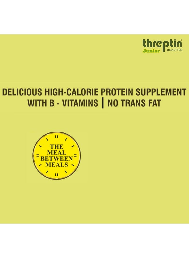 THREPTIN Junior-Protein Diskettes| Healthy Snacks For Kids - 250 Gram, Casein Protein Diskette With Calcium, Essential Vitamins, Minerals, Shankhpushpi And Brahmi-(No Maida)- Kesar Pista|100% Veg - Image 4