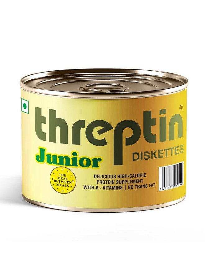 THREPTIN Junior-Protein Diskettes| Healthy Snacks For Kids - 250 Gram, Casein Protein Diskette With Calcium, Essential Vitamins, Minerals, Shankhpushpi And Brahmi-(No Maida)- Kesar Pista|100% Veg - Image 1