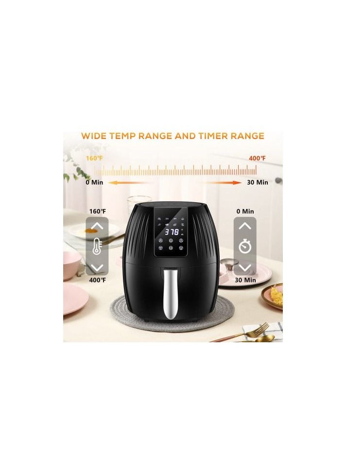 BBstore - Air Fryer  8 in 1 Large Air Fryer with Non stick Basket LED Display Temperature and Time Control - Image 1