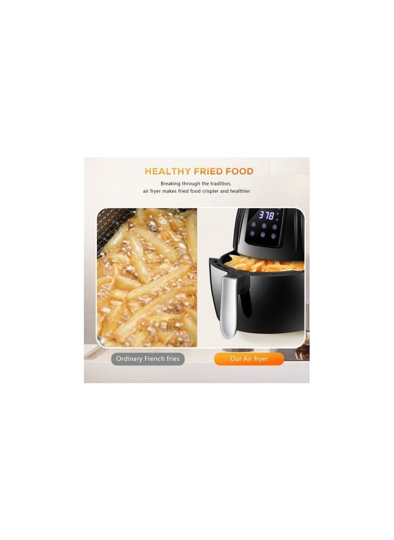 BBstore - Air Fryer  8 in 1 Large Air Fryer with Non stick Basket LED Display Temperature and Time Control - Image 1