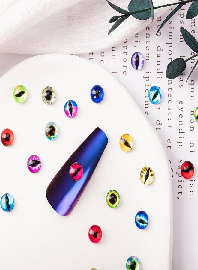 HFKPJRT 60Pcs Eye Nail Charms, Eye Charms for Nails, Eyeball Nail Charms, Dragon Eye Nail Charms, Animal Eye Beads Nail Charms, 3D Diamond Eye Nail Charms for Acrylic Nails, DIY Doll, Decoration - Image 3