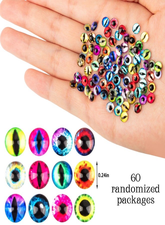 HFKPJRT 60Pcs Eye Nail Charms, Eye Charms for Nails, Eyeball Nail Charms, Dragon Eye Nail Charms, Animal Eye Beads Nail Charms, 3D Diamond Eye Nail Charms for Acrylic Nails, DIY Doll, Decoration - Image 2