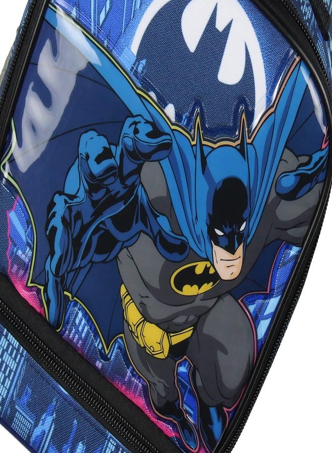 Bioworld صندوق غداء الأطفال باتمان من دي سي كوميكس معزول بحجرتين حقيبة غداء سوبرهيرو توت - Image 3