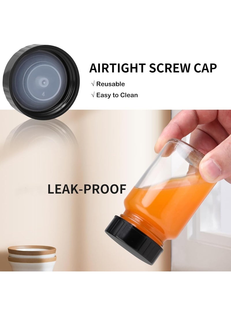 16 Pcs 2oz Glass Jars with Lids, Small Containers with Screw Caps, Clear Mini Round Bottles, Leakproof, BPA Free, Wide Mouth, Easy to Clean, for Liquids, Juicing, Ginger Shot, Sample - Image 5