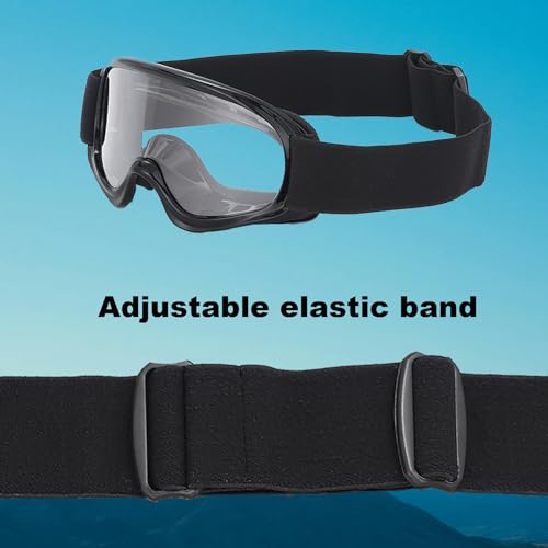 LJDJ Kids Dirt Bike Goggles ATV Motorcycle Off-Road Riding Motocross Glasses with Sun UV Protection Balaclava Full Face Cover (Black/Clear Lens) - Image 4