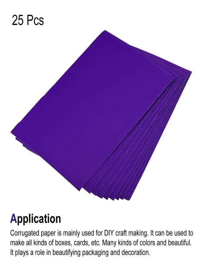 MECCANIXITY Corrugated Paper Sheets 25pcs 11.8-inch x 7.87-inch Purple Cardboard for DIY Craft - Image 3