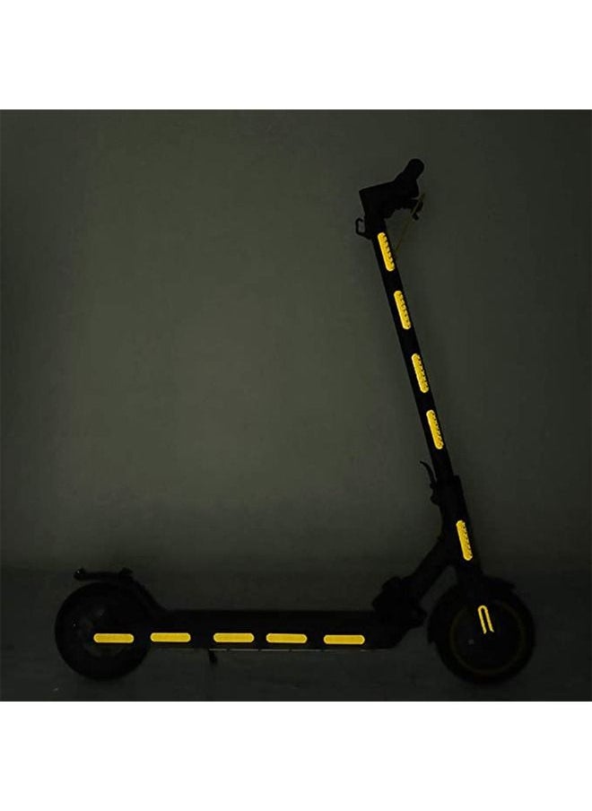Generic - 20 PCS Universal Self-Adhesive Night Reflective Stickers for Electric Scooter Waterproof Warning Strip for Scooter Decoration Accessories (Yellow) - Image 1