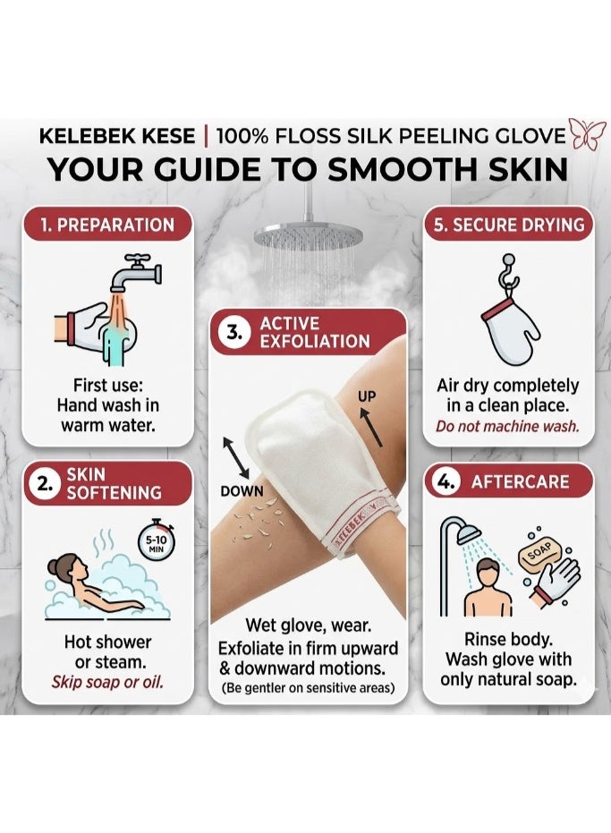 general Kalabek Turkish Kesse Exfoliating Glove – 1 PCS | Deep Exfoliation Hammam Scrub Mitt for Dead Skin Removal | Spa & Bath Body Scrubber - Image 5