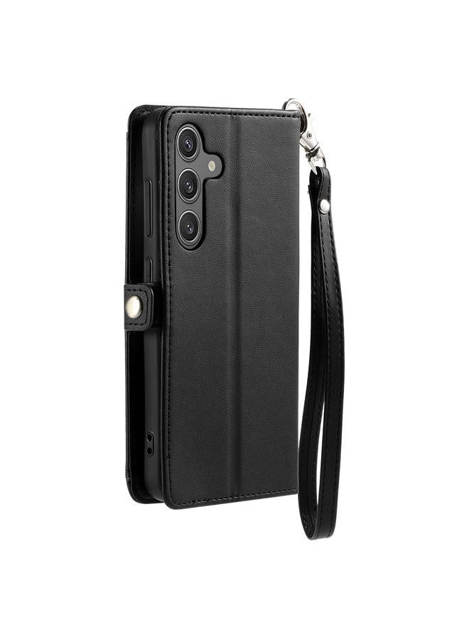 S-TOP Case For Samsung Galaxy A54 5G Wallet Multi-card Slot Leather Phone Case with Lanyard - Image 3
