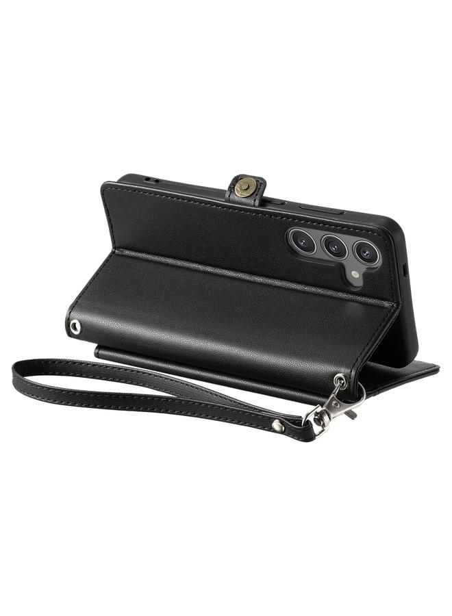 S-TOP Case For Samsung Galaxy A54 5G Wallet Multi-card Slot Leather Phone Case with Lanyard - Image 5