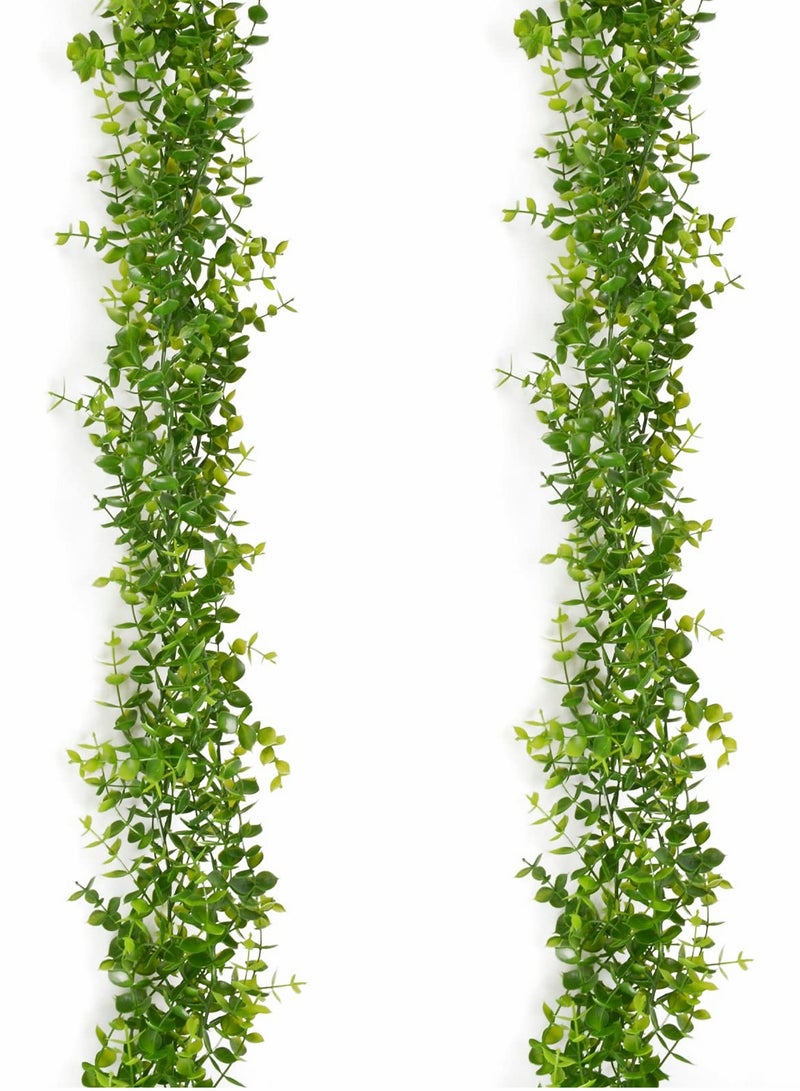 2 Pcs Faux Silk Eucalyptus Leaves for Home Decor - Image 1