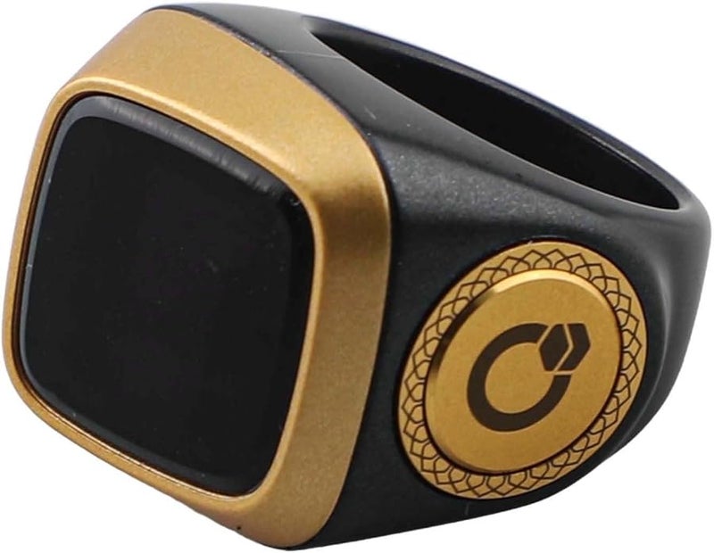 Smart Ring With Display Waterproof Digital Tasbih Counter Vibration Prayer Time Reminder 18mm Black - Image 2