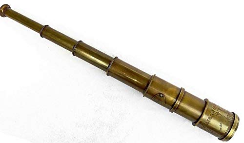 Generic Crafts Unique Vintage Brass Telescope Antique 20 Inch Hand Extending Naval Victorian Pirate Telescope with Beautiful Polished Hardwood Box Brown - Image 4