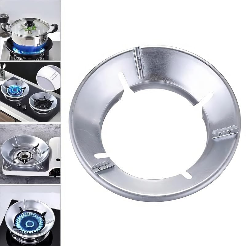 CucinaPro Gas Saver Burner Stand Gas Chula Burner Gas Energy Saving Stand Jali Ring Fire & Windproof Energy Saving Ring Kitchen Gas Chulha Support Device (2, 220g Gas Stand, Medium) - Image 4