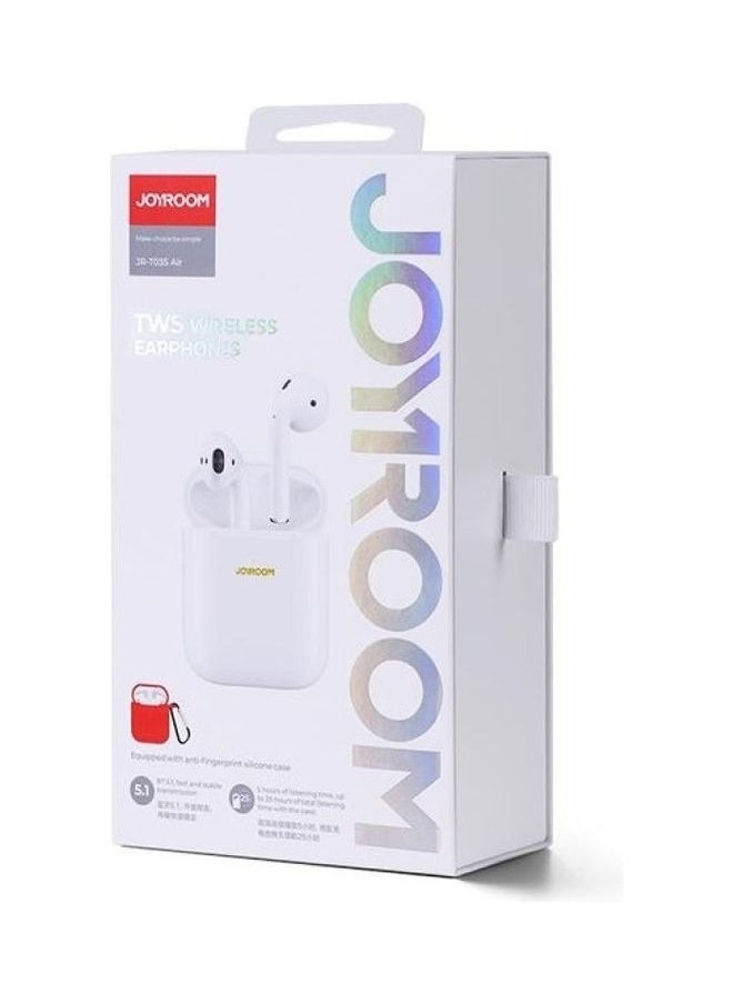 Generic - Joyroom JR-T03S TWS Semi-In-Ear Wireless Earphones with Power Box, Standard Edition White - Image 1