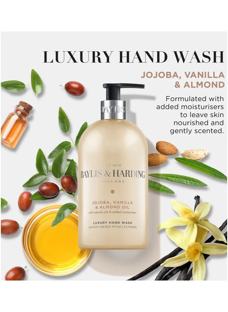 Baylis & Harding  Jojoba, Vanilla and Almond Oil Hand Wash, 500ml | Vegan | Warmth, Comfort and Elegance | Silky Texture | Paraben Free  | Best Price UAE