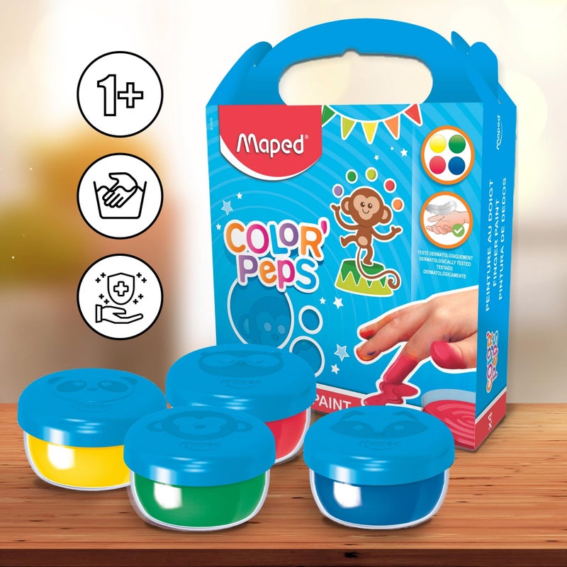 Maped - First Finger Paint - 4 Vivid Colors - Safe for Children - Image 5
