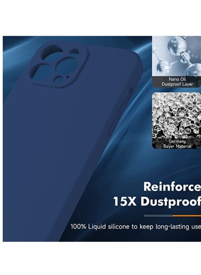 Raxoom iPhone 14 Pro Max + 2 Pack Tempered Glass Screen Protector Magsafe Case Silicone Phone Case with Microfiber Lining for iPhone 14 Pro Max 6.7 inch 2022,Blue - Image 4