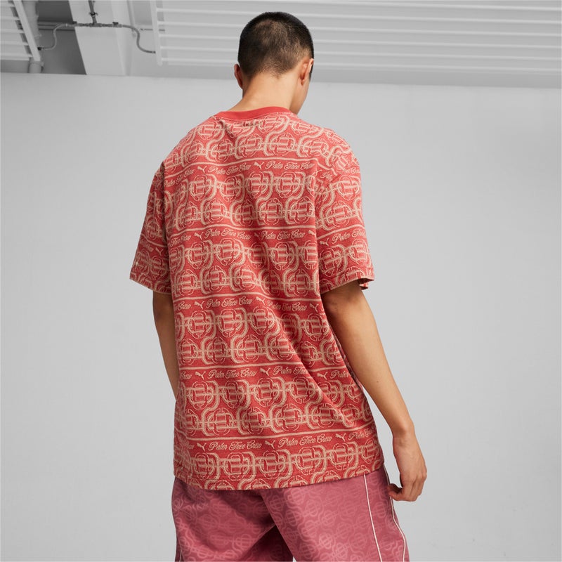 PUMA Palm Tree Crew Mens Red Printed T-shirt - Image 2