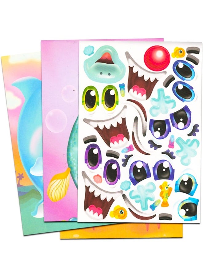 Disney - Disney Octonauts Plushie Set - Bundle with 2 Plush 8" Octonauts: Captain Barnacles, and Kwazii, Plus Bonus Create-A-Face Sticker Book | Octonauts Stuffed Animals - Image 1
