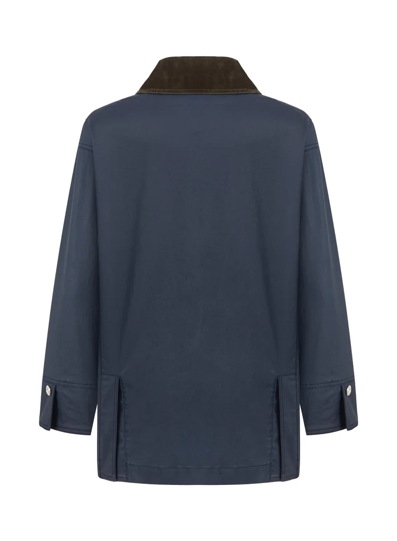 Nocturne Shirt Collar Garnish Coat