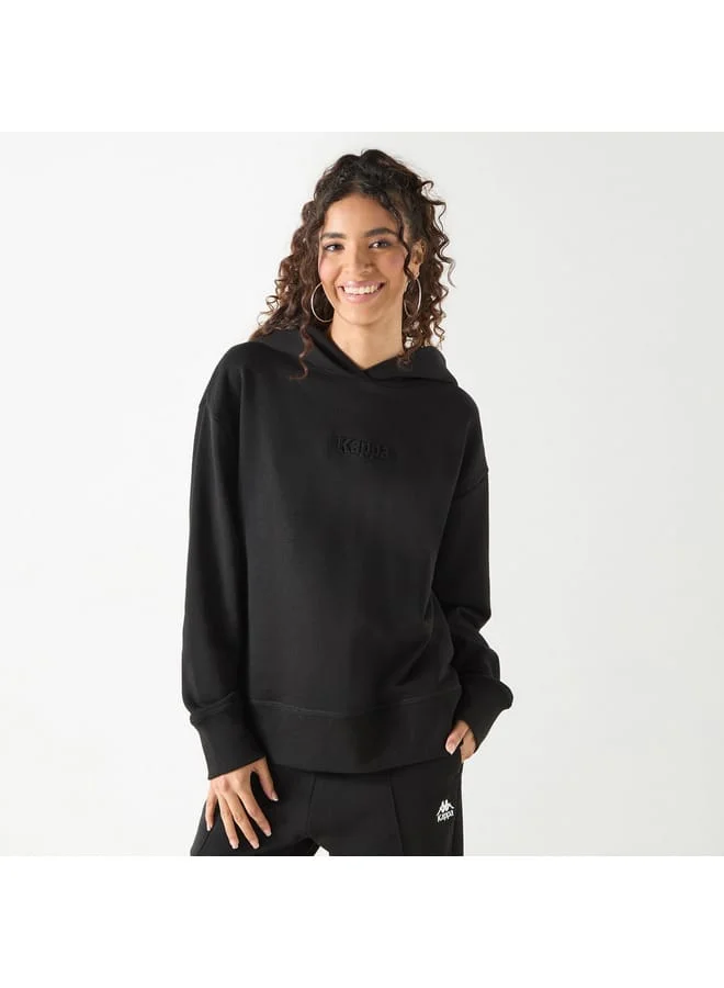 Kappa Kappa Logo Embossed Hoodie with Long Sleeves