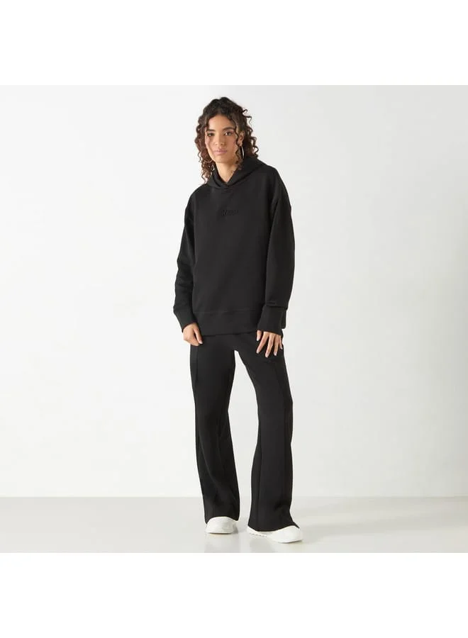 Kappa Kappa Logo Embossed Hoodie with Long Sleeves