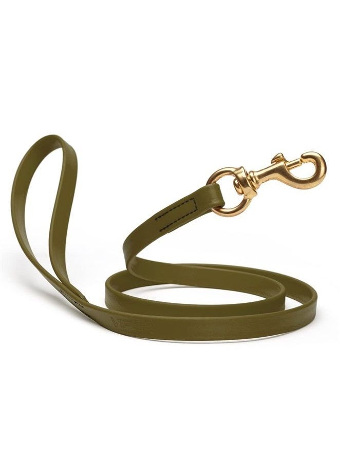 Viper Biothane K9 Working Dog Leash Waterproof Lead for Tracking Training Schutzhund Odor-Proof Long Line with Solid Brass Snap for Puppy Medium and Large Dogs 4ft, Olive Drab Green  - Image 1