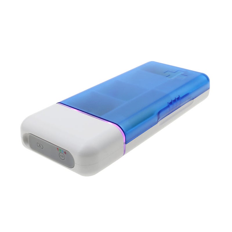 Portable Mini Pill Box with Timer Reminders 6 Compartments Pill Organizer Smart Pill Dispenser with Timer Alarm - Image 1