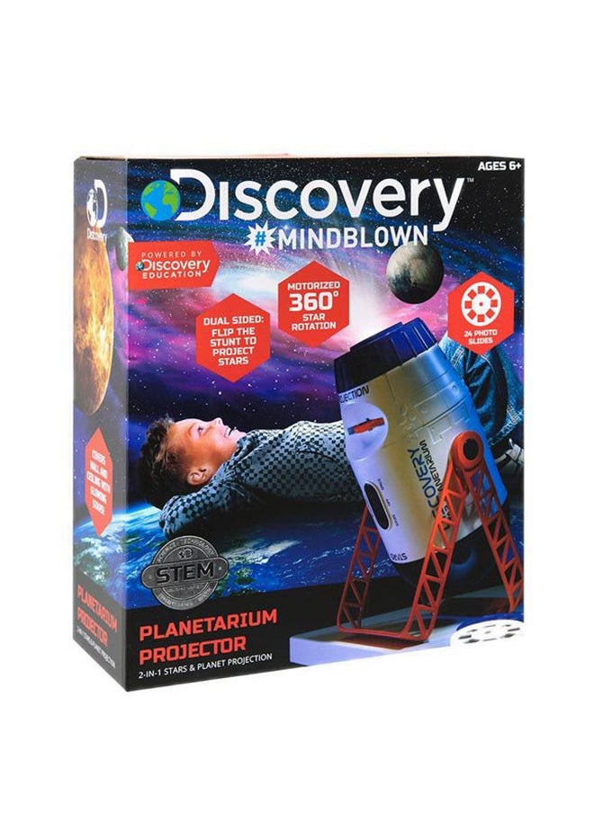 Discovery Mindblown Space Projector - Explore the Solar System with 72 Stunning Slides - Perfect STEM Gift for Kids - Projects Stars, Planets, and Nebulas - Battery Powered with 360° Rotation  - Image 1