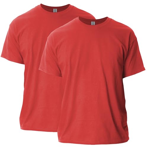 Gildan Adult Ultra Cotton T-Shirt, Style G2000, Multipack, Red (2-Pack), X-Large - Image 1