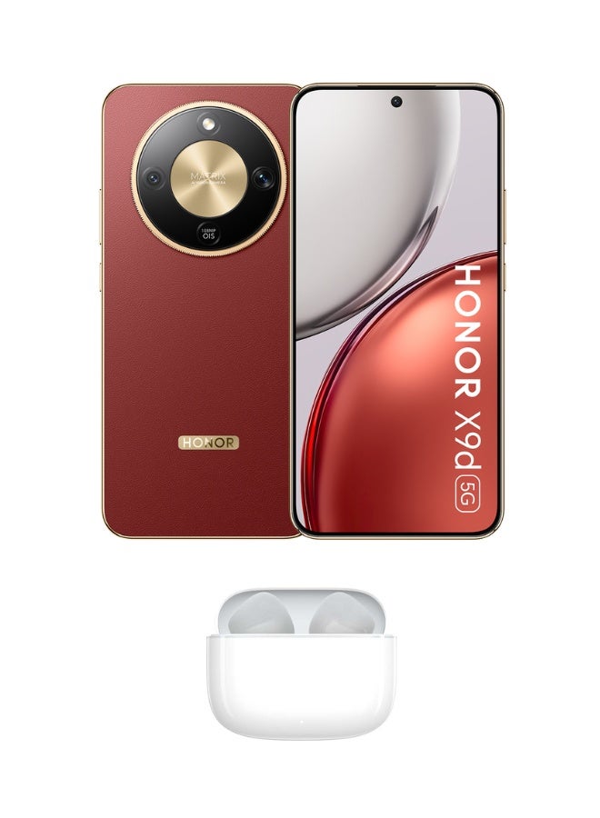 هونور X9d 5G ثنائي الشريحة 12 جيجابايت رام 256 جيجابايت بني محمر مع سماعات أذن Honor Choice X7e مجانية - Image 1