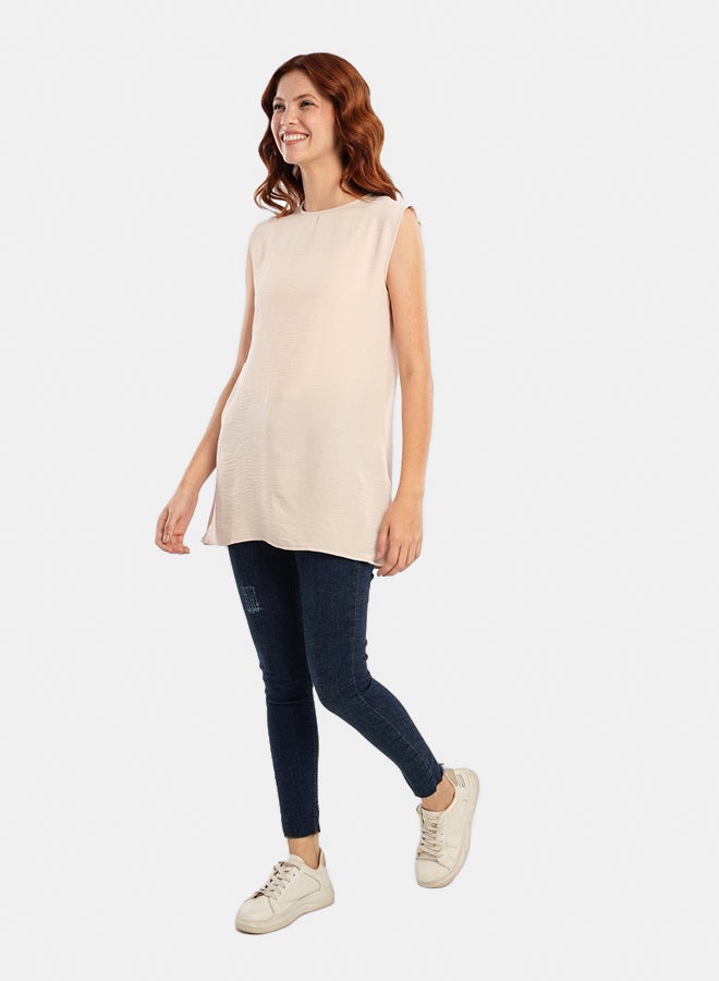 Carina Lightweight Round Neck Blouse - Image 4