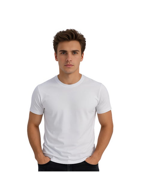 Adult Round Neck Men's T Shirt 170 GSM Pure Cotton Basic Colors