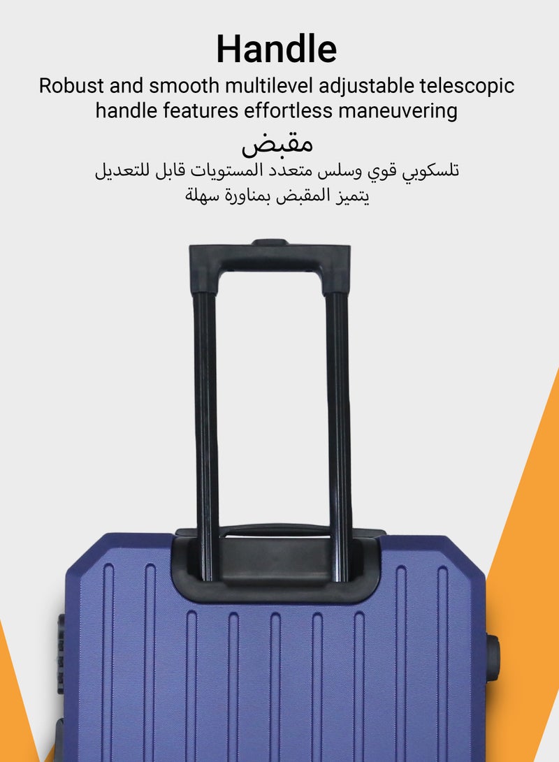 VIPTOUR Luggage Set 3Pcs ABS Trolley Bag Set With Number Lockable System  - Image 5