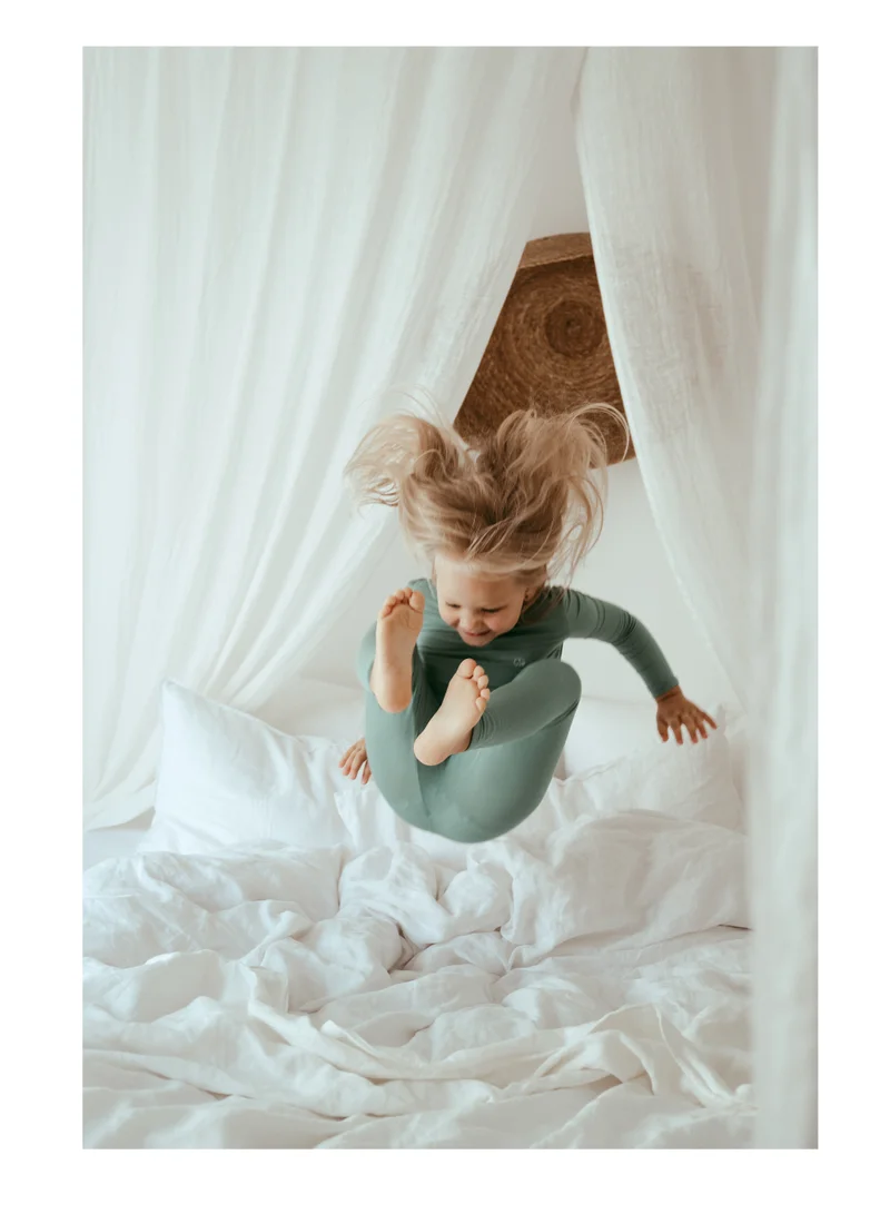 أنفي بيبي Bamboo Spandex Pajama 2T Soft Sage